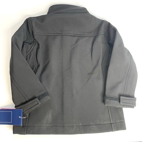 New Reebok Toddler Black Chest Zip Windbreaker Jacket US 2T - Picture 2 of 7